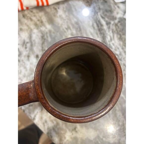 Signed Netzi Tonala Mexico Pottery Large Mug Bird Handle Tall Hand Painted stein - Picture 3 of 4